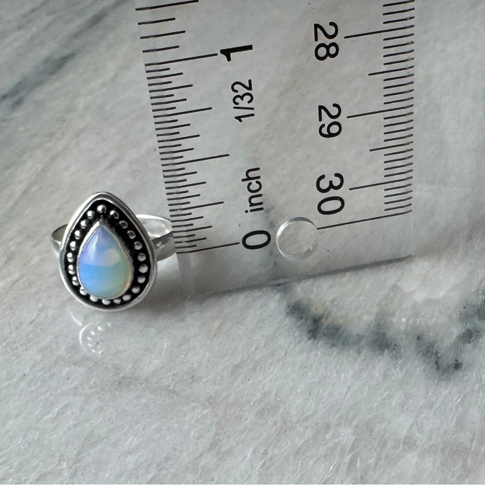NWOT Sundance Moonlight Rain Ring, Opalite, Sterling Silver